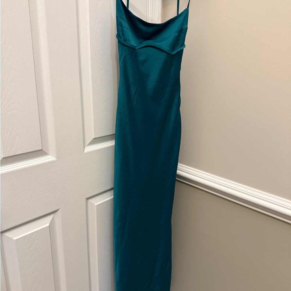 Green Spaghetti Strap Slip Dress Cocktail